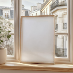 wood frame mockup — parisian window