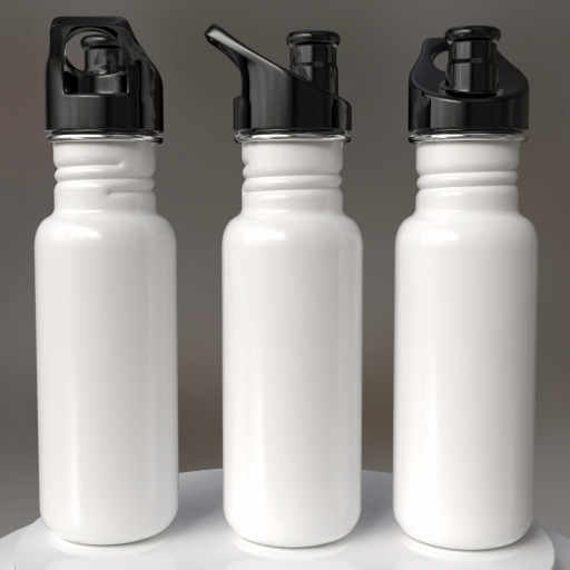 mockup de botella de agua klean kanteen de 27 oz — múltiples