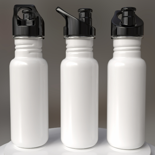 mockup de botella de agua klean kanteen de 27 oz — múltiples