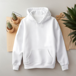 pullover hoodie mockup — flat lay
