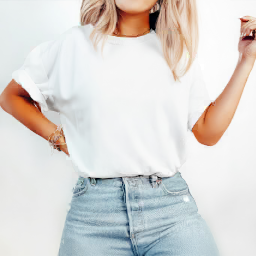 women’s t-shirt on model mockup